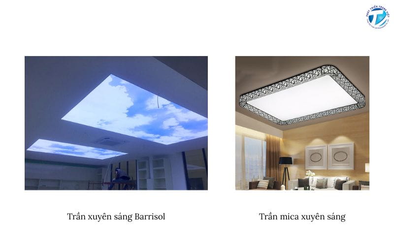 Trần xuyên sáng Barrisol và trần mica xuyên sáng